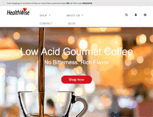 Tablet Screenshot of healthwisecoffee.com